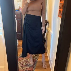 Veronica Beard Black Midi Skirt